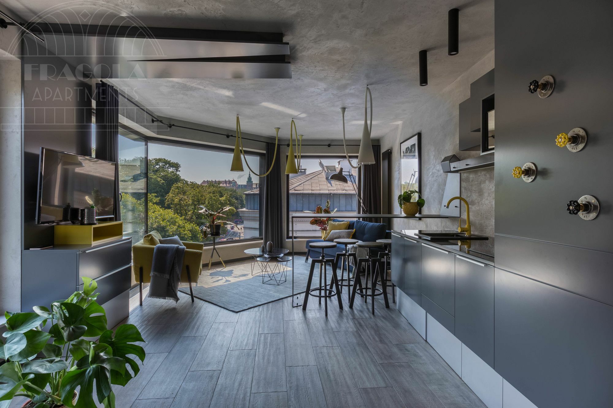 Modern View Of Planty Park Apartment Krakow Exterior photo